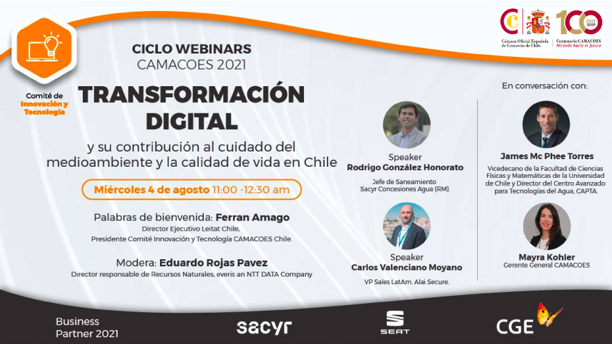 AlaiSecure - Noticias: Alai Secure participa como ponente en el seminario virtual sobre transformación digital y medio ambiente en Chile